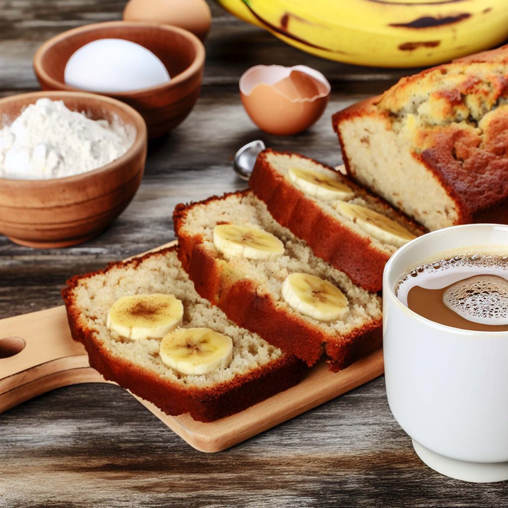 Pão de Banana com Café
