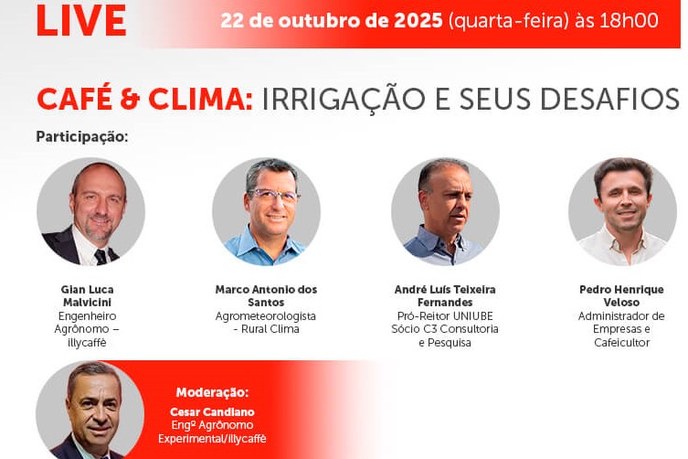 Live “Café & Clima: irrigação e seus desafios”